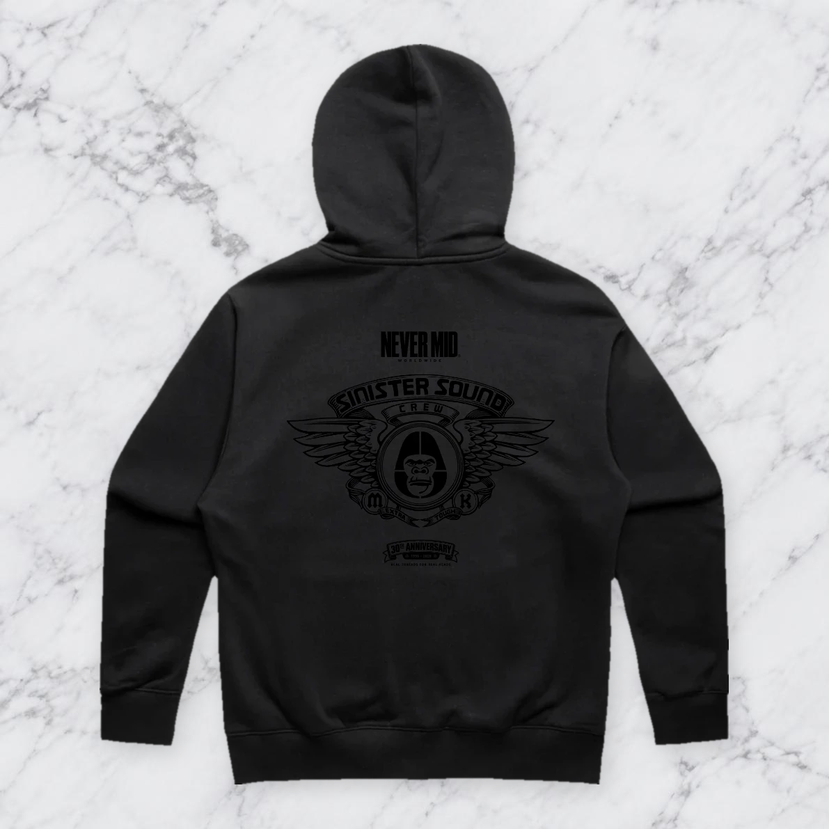 Black on Black Zip Hoodie mockup